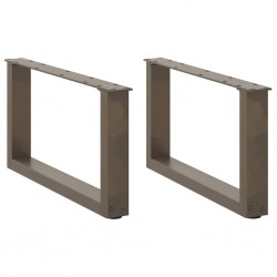 Sonata H Крака за масичка за кафе, U-образни, 2 бр., естествена стомана, 70 x (30-31) см, стомана - Piese pentru mese