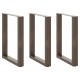 Sonata H Крака за трапезна маса, U-образни, 3 бр., естествена стомана, 70 x (72-73) см, стомана