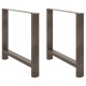 Sonata H Крака за трапезна маса, естествена стомана, 2 бр., 90 x (72-73) см, стомана