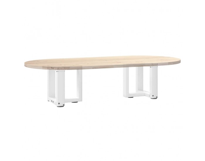 Sonata H Крака за масичка за кафе, Т-образни, 2 бр., бели, 30x25x(30-31) см, стомана