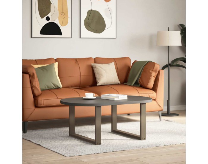 Sonata H Крака за масичка за кафе, U-образни, 2 бр., естествена стомана, 70 x (42-43) см, стомана