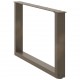 Sonata H Крака за масичка за кафе, U-образни, 2 бр., естествена стомана, 70 x (42-43) см, стомана