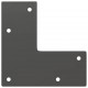 Sonata H Крака тип „фиби“ за масичка за кафе, 4 бр., антрацит, 10 см, масивна стомана