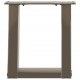 Sonata H Крака за масичка за кафе, U-образни, 2 бр., естествена стомана, 30 x (30-31) см, стомана