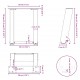 Sonata H Крака за масичка за кафе, U-образни, 2 бр., естествена стомана, 30 x (30-31) см, стомана