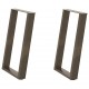 Sonata H Крака за трапезна маса, U-образни, 2 бр., естествена стомана, 60 x (72-73) см, стомана