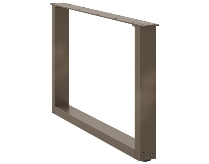 Sonata H Крака за масичка за кафе, U-образни, 2 бр., естествена стомана, 60 x (42-43) см, стомана