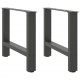 Sonata H Крака за масичка за кафе, антрацит, 2 бр., 60 x (42-43) см, стомана