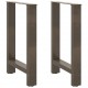 Sonata H Крака за трапезна маса, естествена стомана, 2 бр., 50 x (72-73) см, стомана
