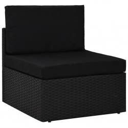 Sonata H Модулен междинен диван, полиратан, черен - Unelte și accesorii de grădină