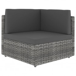 Sonata H Модулен ъглов диван, полиратан, сив - Unelte și accesorii de grădină