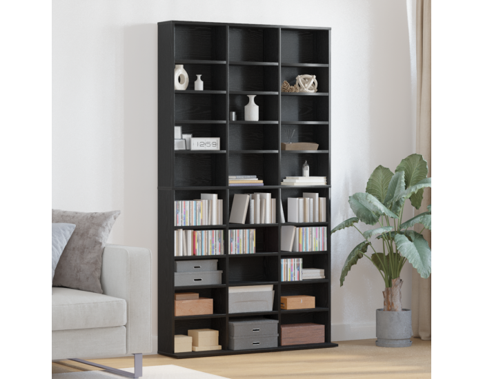 CD шкаф Sonata H Черен Дъб 101x23x177.5 см от Инженерна Дървесина
