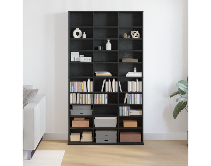 CD шкаф Sonata H Черен Дъб 101x23x177.5 см от Инженерна Дървесина