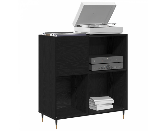 Sonata H Рекорден шкаф Черен Дъб 84,5x38x89 см Инженерна дървесина