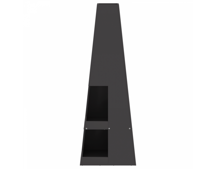 Sonata H Огнище с държач за дърва Черно 35x35x100 см Стомана