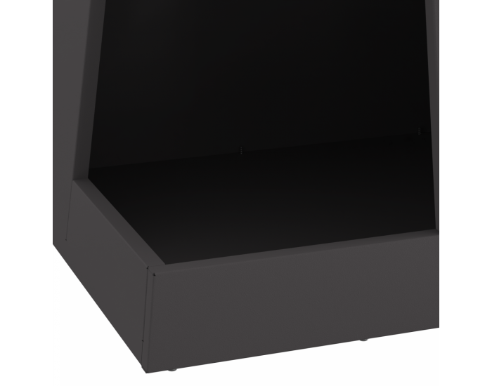 Sonata H Огнище с държач за дърва Черно 35x35x100 см Стомана