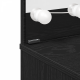 Sonata H LED Тоалетна маса в Черен дъб - 74.5x40x141 см, Изработена от инженерна дървесина