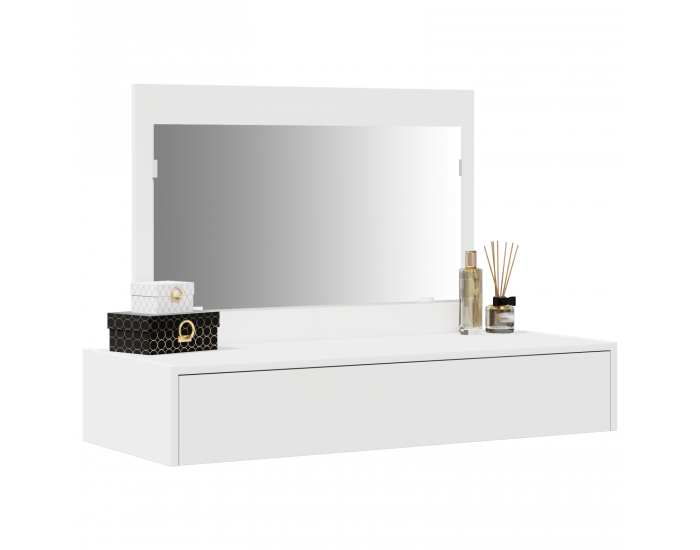 Sonata H Тоалетна масичка за стена Бяла 100x40x70 см