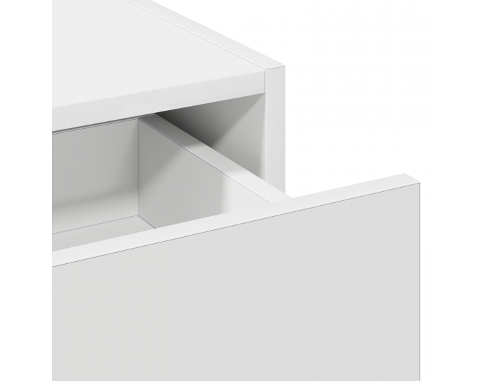 Sonata H Тоалетна масичка за стена Бяла 100x40x70 см