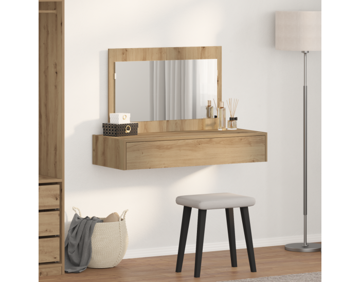 Sonata H Стена с гримьорна маса Арт дъб 100x40x70 см