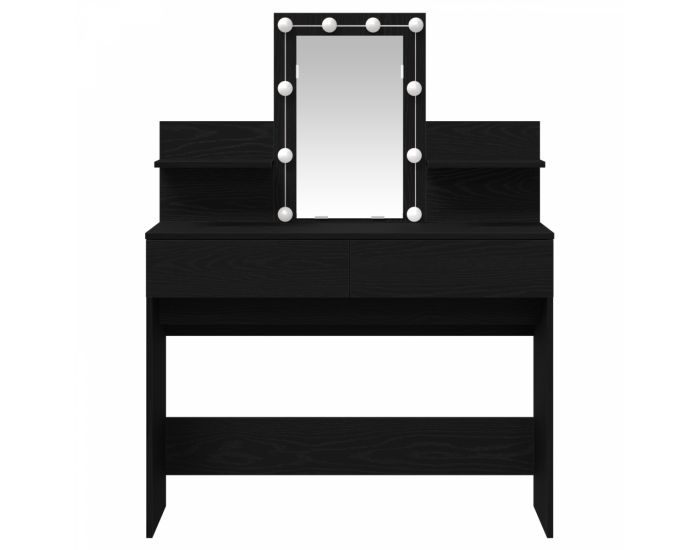 Sonata H Тоалетка с LED Черен дъб 100x40x130 см