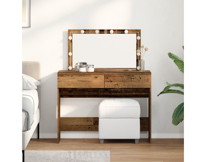 Sonata H Тоалетка с LED стара дървесина 100x40x120 см