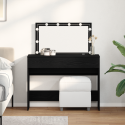 Sonata H Туулетно чинче с LED Черен дъб 100x40x120 см - Măsuțe de toaletă și oglinzi