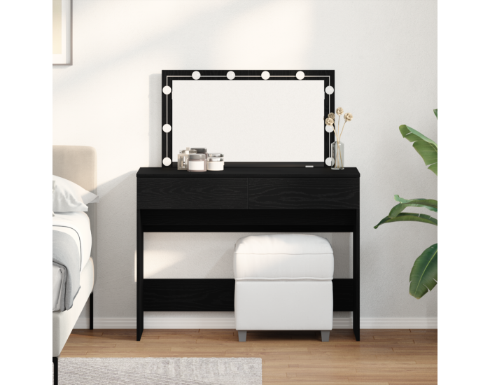 Sonata H Туулетно чинче с LED Черен дъб 100x40x120 см