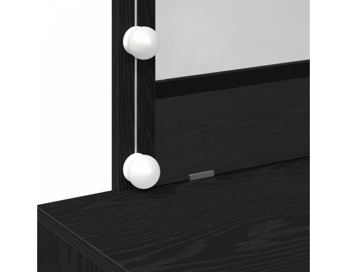 Sonata H Туулетно чинче с LED Черен дъб 100x40x120 см