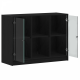 Sonata H Страничен шкаф Черен дъб 102x37x75,5 см от инженерно дърво