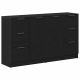 Sonata H Секретери 2 бр Черен дъб 60x30x70 см Инженерна дървесина