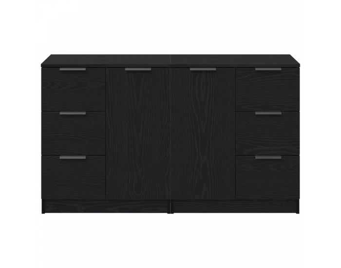 Sonata H Секретери 2 бр Черен дъб 60x30x70 см Инженерна дървесина