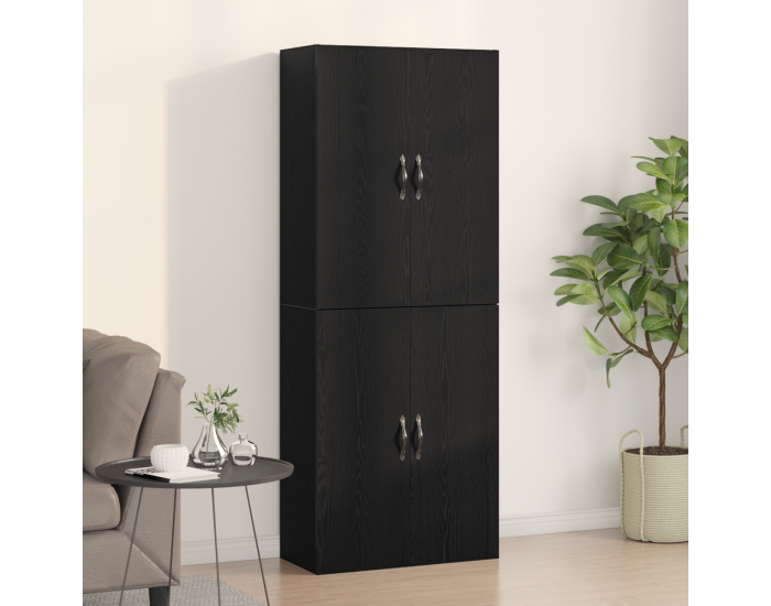Sonata H Шкафове 2 бр Черен Дъб 69,5x34x180 см Инженерна Дървесина