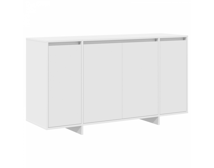 Sonata H Бял Странен шкаф Бял Дърво 135 x 41 x 75 см Бял Странен шкаф