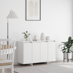 Sonata H Бял шкаф Бял Инженерна дървесина 120 x 41 x 75 см - Living