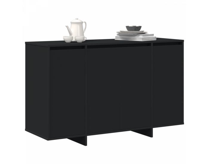 Sonata H Черно шкафче Черно Инженерна дървесина 120 x 41 x 75 см