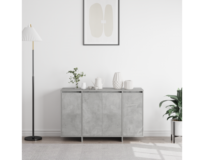 Sonata H Сив шкаф за съхранение Сив Инженерна дървесина 120 x 41 x 75 см