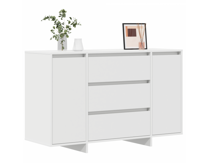 Sonata H странична маса Бяло 120x41x75 см Инженерна дървесина