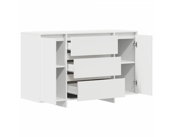 Sonata H странична маса Бяло 120x41x75 см Инженерна дървесина