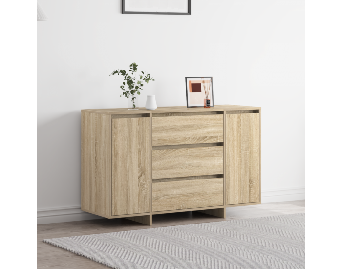 Sonata H Стъкло за хранене Сонома дъб 120x41x75 см Инженерна дървесина