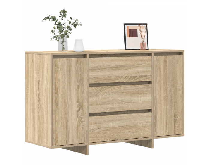 Sonata H Стъкло за хранене Сонома дъб 120x41x75 см Инженерна дървесина