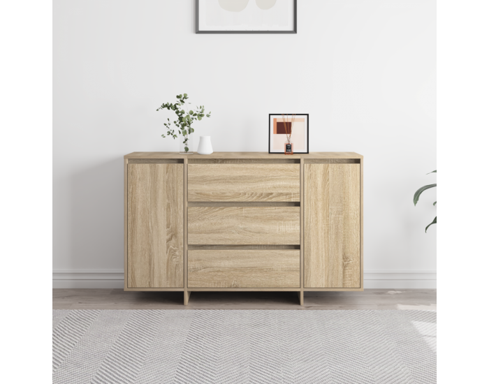 Sonata H Стъкло за хранене Сонома дъб 120x41x75 см Инженерна дървесина