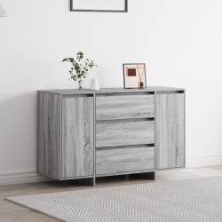 Sonata H Комод Сив Сонама 120x41x75 см Инженерна дървесина - Corpuri, vitrine, biblioteci modulare