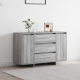 Sonata H Комод Сив Сонама 120x41x75 см Инженерна дървесина