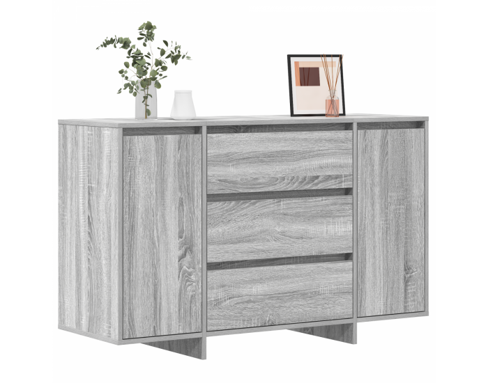 Sonata H Комод Сив Сонама 120x41x75 см Инженерна дървесина