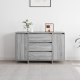 Sonata H Комод Сив Сонама 120x41x75 см Инженерна дървесина