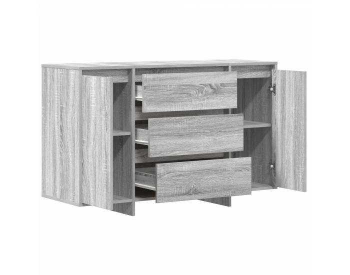Sonata H Комод Сив Сонама 120x41x75 см Инженерна дървесина