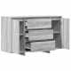 Sonata H Комод Сив Сонама 120x41x75 см Инженерна дървесина
