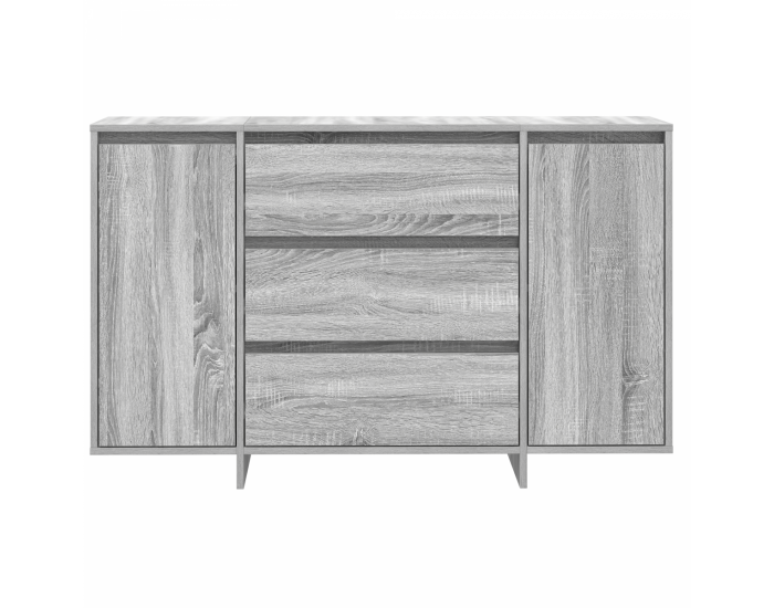 Sonata H Комод Сив Сонама 120x41x75 см Инженерна дървесина