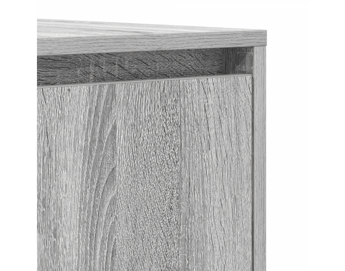 Sonata H Комод Сив Сонама 120x41x75 см Инженерна дървесина